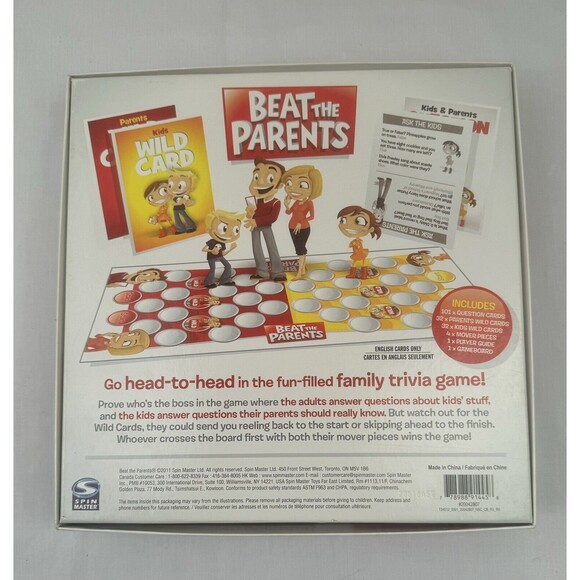 Beat The Parents Game Kids vs Grown Ups by Spin Master (6yrs+) ~ Complete - Picture 4 of 4